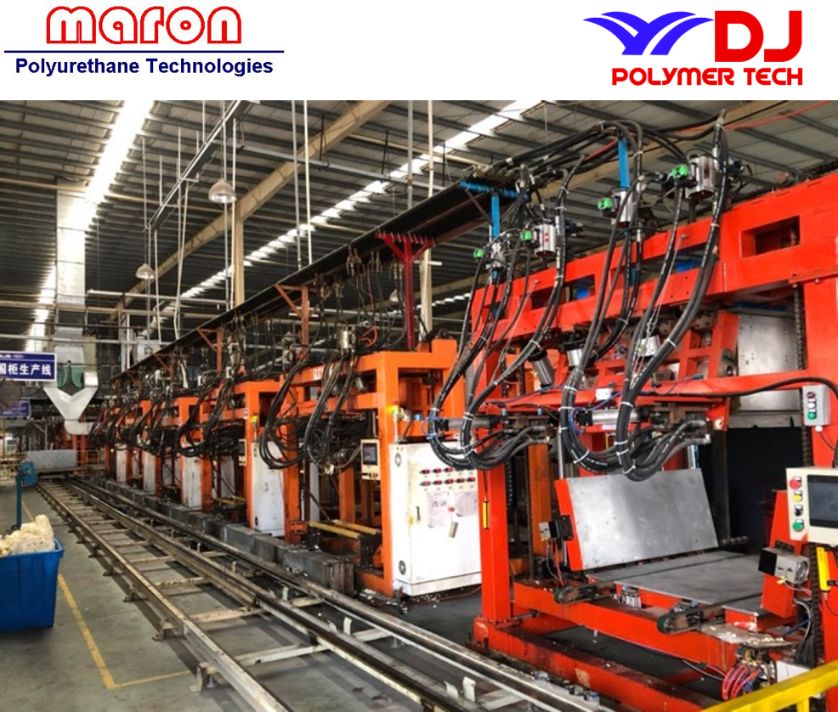 Double Mixing Head Refrigerator Cabinet Line